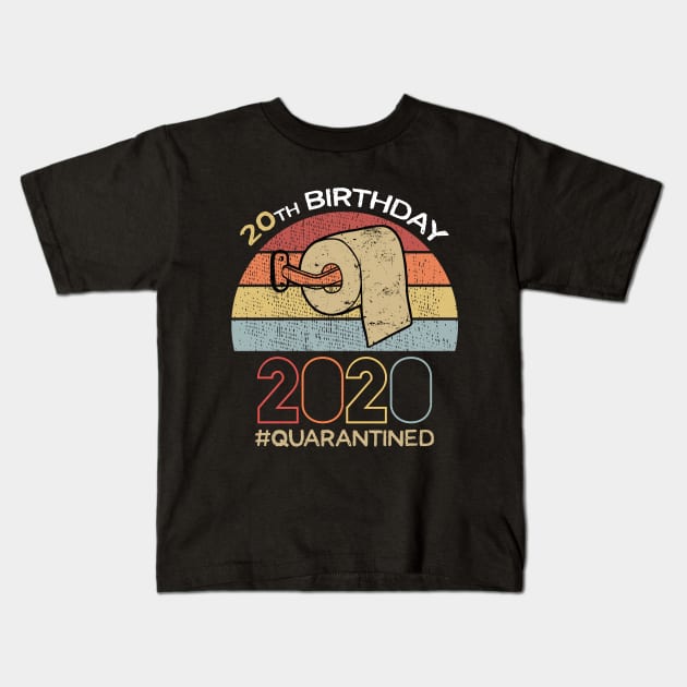 20th Birthday 2020 Quarantined Social Distancing Funny Quarantine Kids T-Shirt by DragonTees